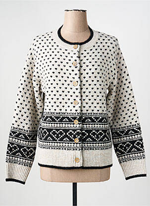 Gilet manches longues stretch beige WHITE STUFF femme