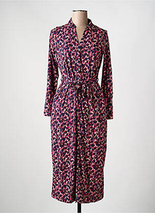 Robe longue manches longues manches longues rose WHITE STUFF femme