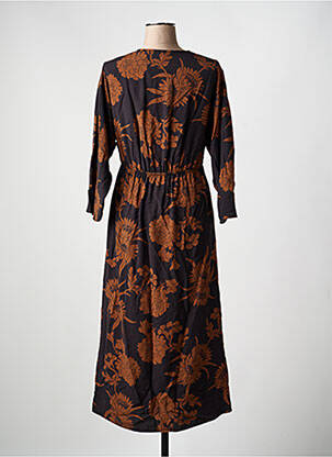 Robe longue manches longues manches longues noir AN' GE femme