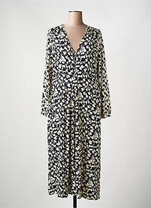 Robe longue manches longues manches longues noir WHITE STUFF femme