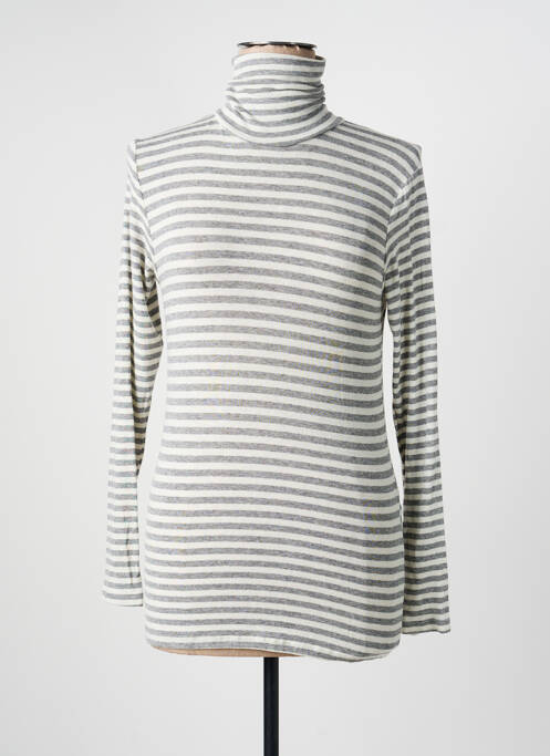 Sous-pull coupe ajustée manches longues gris PAKO LITTO femme