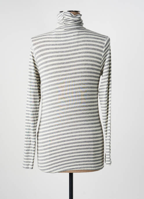 Sous-pull coupe ajustée manches longues gris PAKO LITTO femme