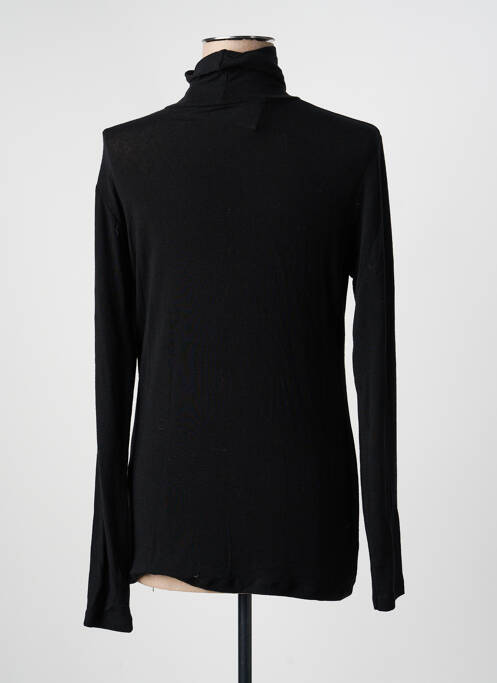Pull col roulé coupe ajustée manches longues noir PAKO LITTO femme
