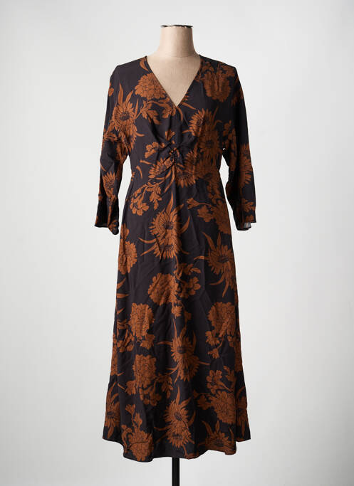 Robe longue manches longues manches longues noir AN' GE femme