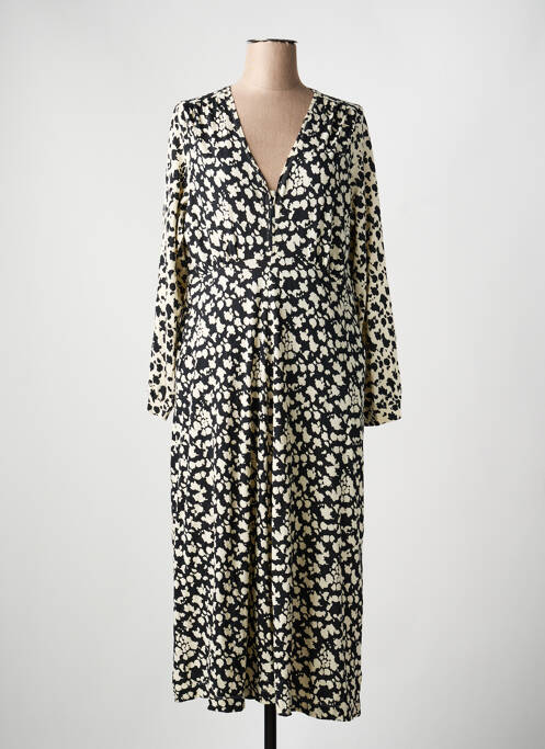 Robe longue manches longues manches longues noir WHITE STUFF femme