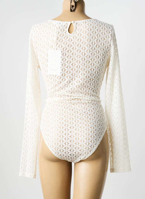 Body col rond manches longues beige GRACE & MILA femme