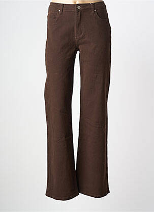 Jean coupe flare stretch marron NINA CARTER femme