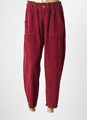Pantalon 7/8 taille haute taille haute rouge LUK AP femme