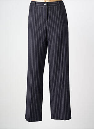Pantalon droit tissage popeline taille haute bleu PAKO LITTO femme
