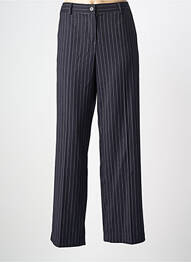 Pantalon droit tissage popeline taille haute bleu PAKO LITTO femme