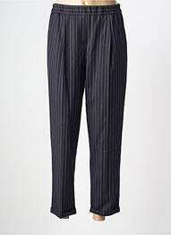 Pantalon 7/8 taille haute taille haute bleu PAKO LITTO femme