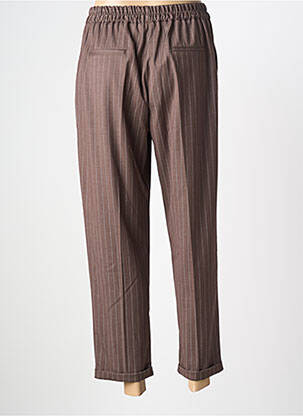 Pantalon 7/8 taille haute taille haute marron PAKO LITTO femme