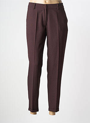 Pantalon 7/8 taille élastique taille normale marron PAKO LITTO femme