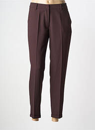 Pantalon 7/8 coupe cigarette taille normale marron PAKO LITTO femme