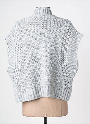 Gilet manches courtes resserrée sur le bas gris PAKO LITTO femme