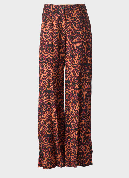 Pantalon flare taille élastique taille haute orange AN' GE femme