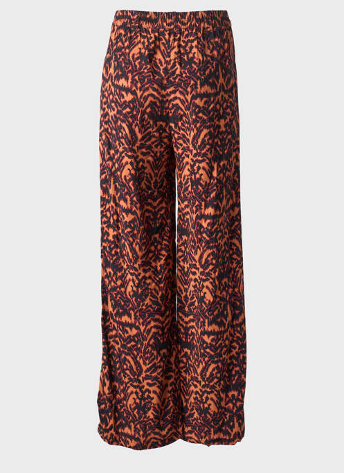 Pantalon flare taille élastique taille haute orange AN' GE femme