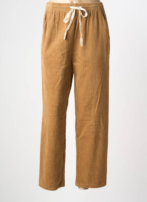 Pantalon droit stretch taille normale jaune GRACE & MILA femme