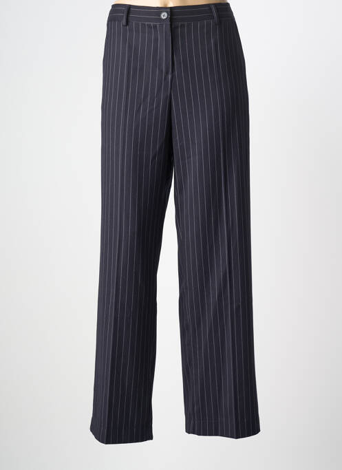 Pantalon droit tissage popeline taille haute bleu PAKO LITTO femme