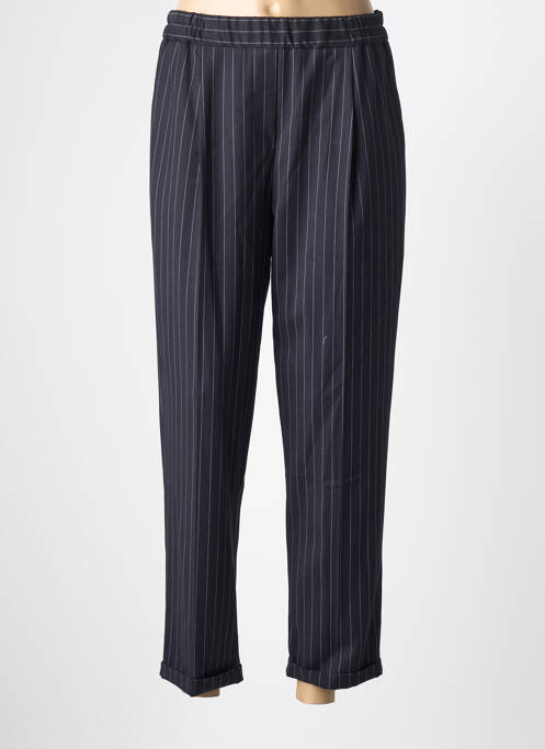 Pantalon 7/8 taille haute taille haute bleu PAKO LITTO femme