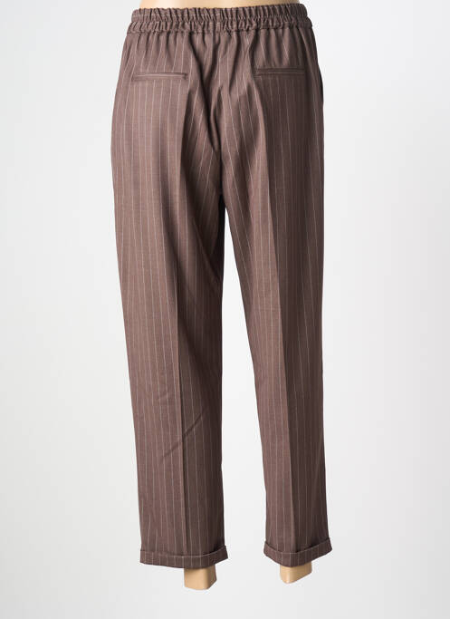 Pantalon 7/8 taille haute taille haute marron PAKO LITTO femme