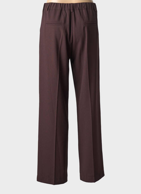 Pantalon droit fermeture zippée sous rabat boutonné taille normale marron PAKO LITTO femme