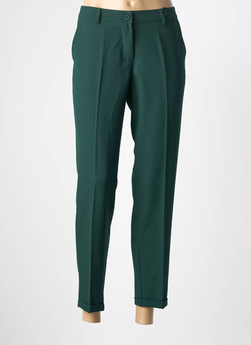 Pantalon 7/8 coupe cigarette taille normale vert PAKO LITTO femme