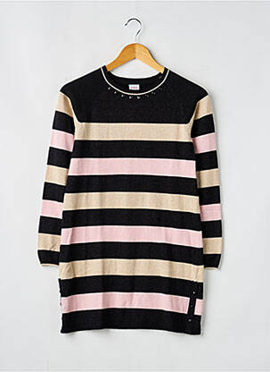 Pull tunique stretch manches longues noir BOBOLI fille