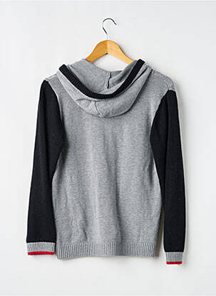 Gilet manches longues fermeture boutonnée sur le devant gris BOBOLI garçon