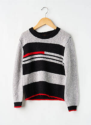 Pull stretch manches longues gris BOBOLI garçon