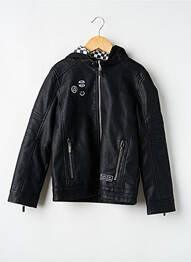 Veste simili cuir noir LOSAN garcon