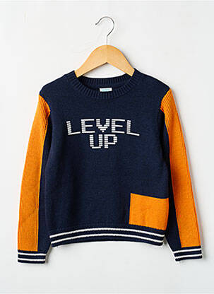 Pull stretch manches longues bleu BOBOLI garçon