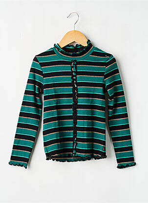 T-shirt coupe cintrée manches longues vert BOBOLI fille