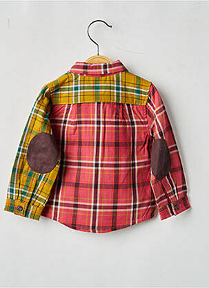 Chemise manches longues tissage popeline rose BOBOLI garçon