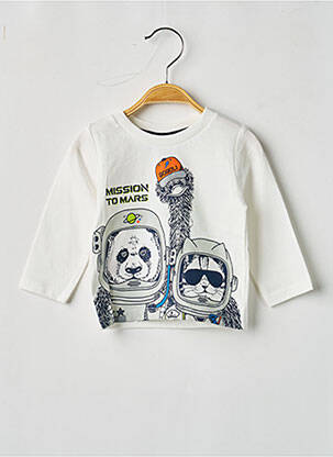 T-shirt manches longues manches longues blanc BOBOLI garçon