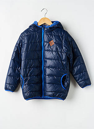 Doudoune manches longues a capuche bleu BOBOLI garcon