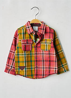 Chemise manches longues tissage popeline rose BOBOLI garcon