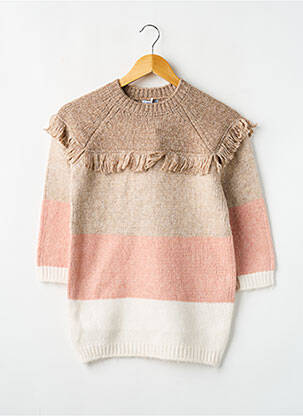 Pull tunique manches longues manches longues marron MAYORAL fille