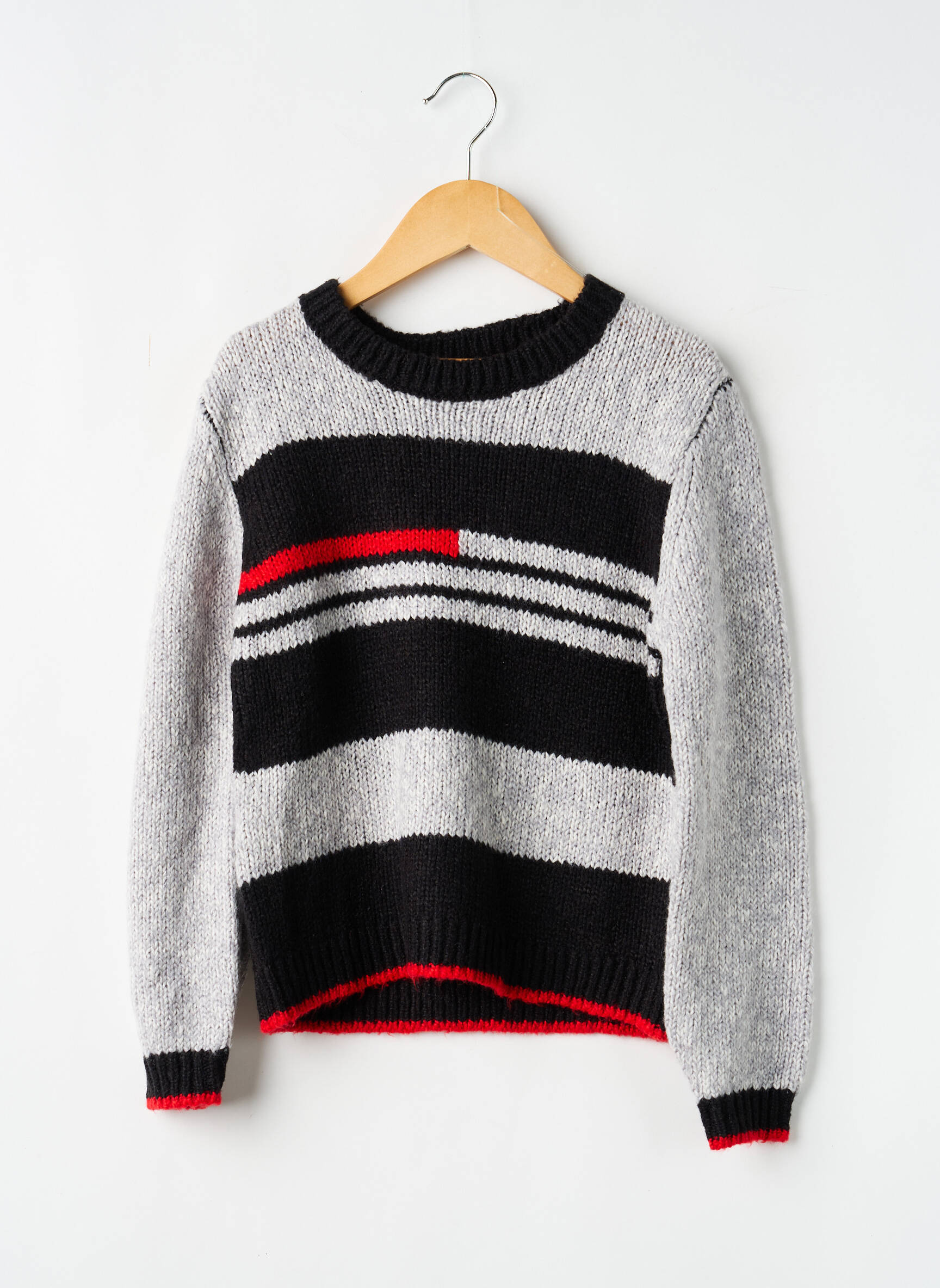 Pull stretch manches longues gris BOBOLI garçon