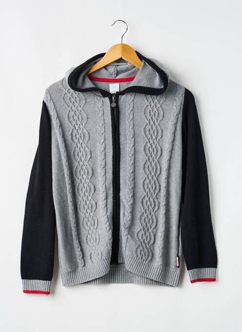 Gilet manches longues fermeture boutonnée sur le devant gris BOBOLI garcon