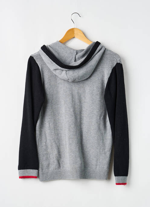 Gilet manches longues fermeture boutonnée sur le devant gris BOBOLI garcon