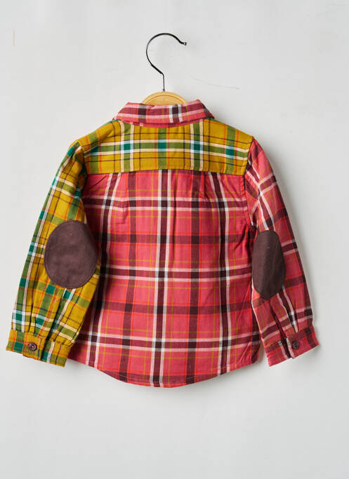 Chemise manches longues tissage popeline rose BOBOLI garcon