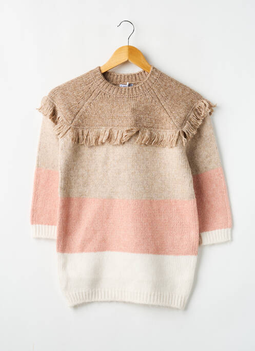 Pull tunique manches longues manches longues marron MAYORAL fille