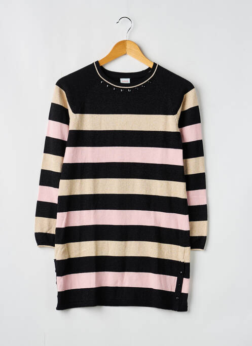 Pull tunique manches longues manches longues noir BOBOLI fille