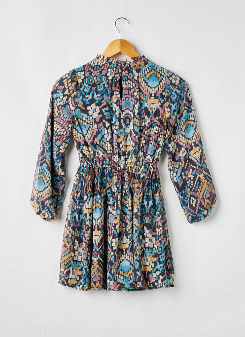 Robe mi-longue doublure manches longues bleu MAYORAL fille