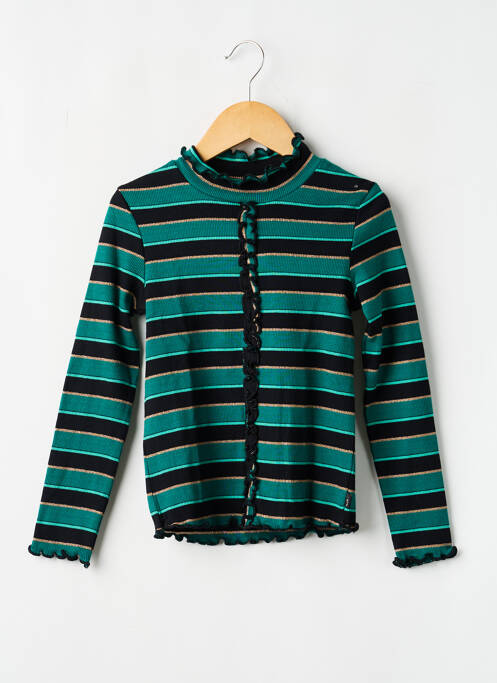 T-shirt coupe cintrée manches longues vert BOBOLI fille