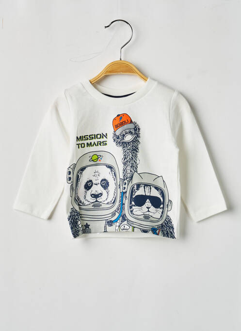 T-shirt manches longues manches longues blanc BOBOLI garcon