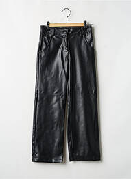 Pantalon droit fermeture zippée sous rabat boutonné noir BOBOLI fille