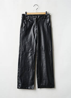 Pantalon droit fermeture zippée sous rabat boutonné noir BOBOLI fille