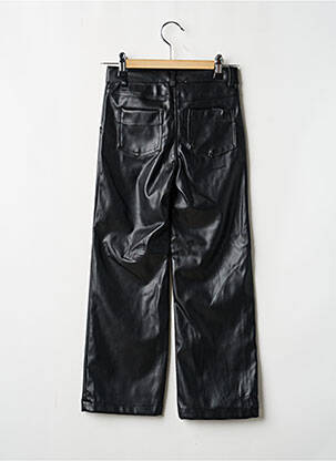 Pantalon droit fermeture zippée sous rabat boutonné noir BOBOLI fille